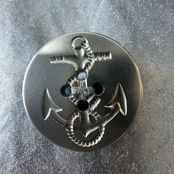 RUGBY RALPH LAUREN Waxed Navy Blue Double Breasted Decorative Button Jacket S - Picture 7 of 10